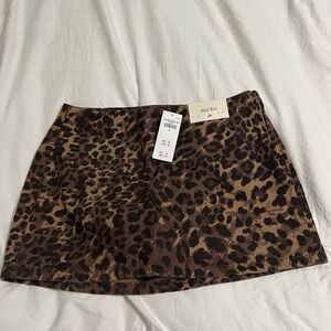 Leopard Print Mini Skirt